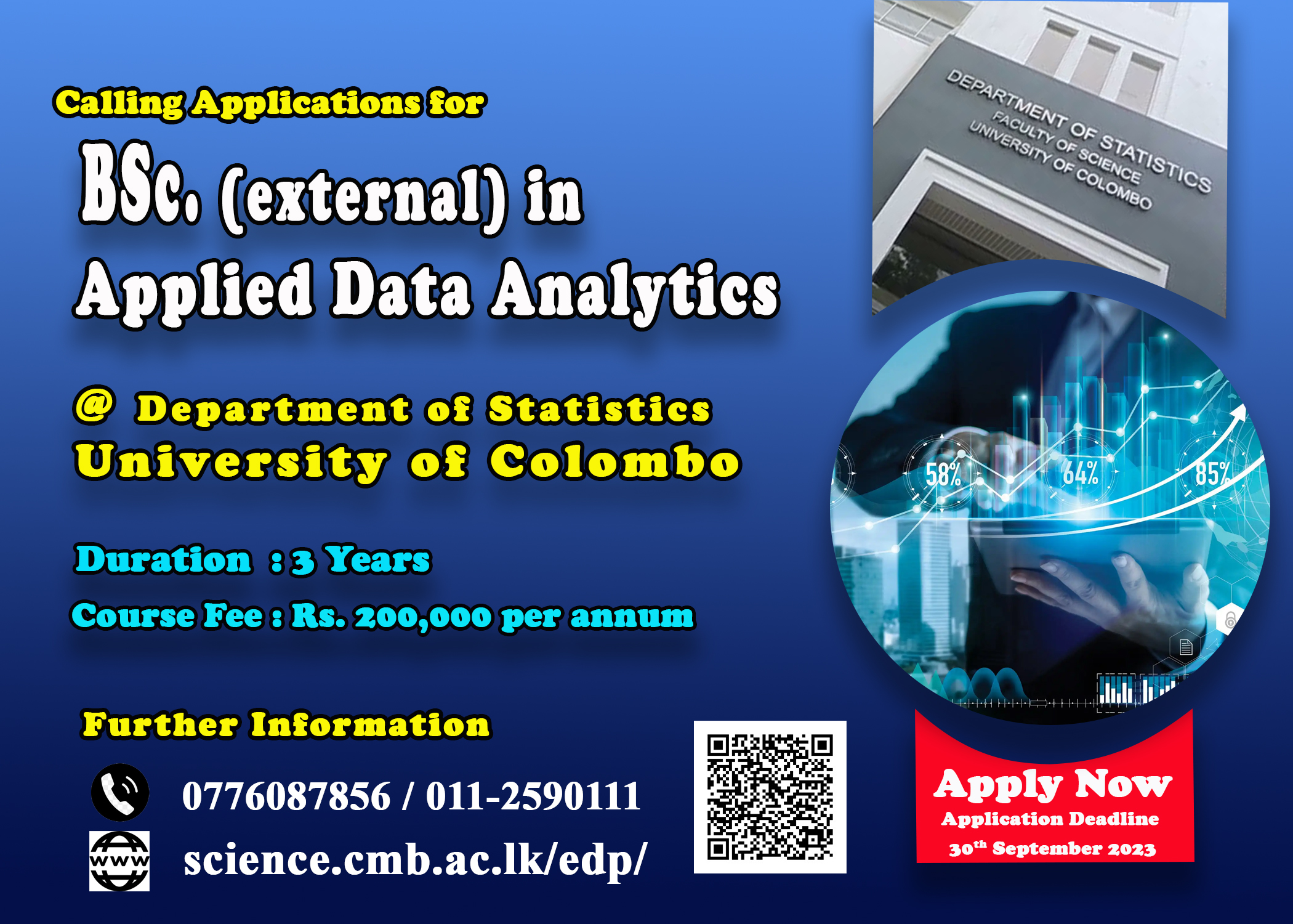 BSc (External) in Applied Data Analytics Faculty of Science