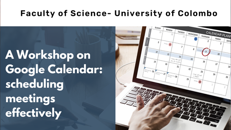 Workshop on ‘How to schedule meetings effectively in Google Calendar’