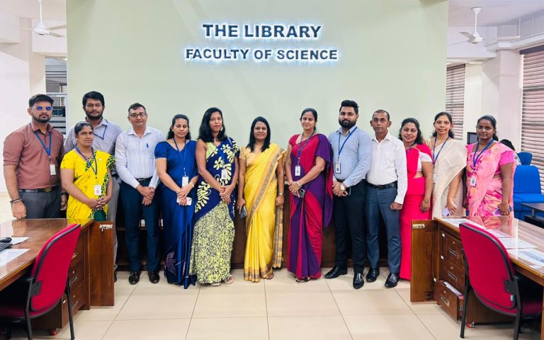 A Group of Officials from the National Library and Documentation Services Board (NLDSB) of Sri Lanka Visits the Science Faculty Library of the University of Colombo.