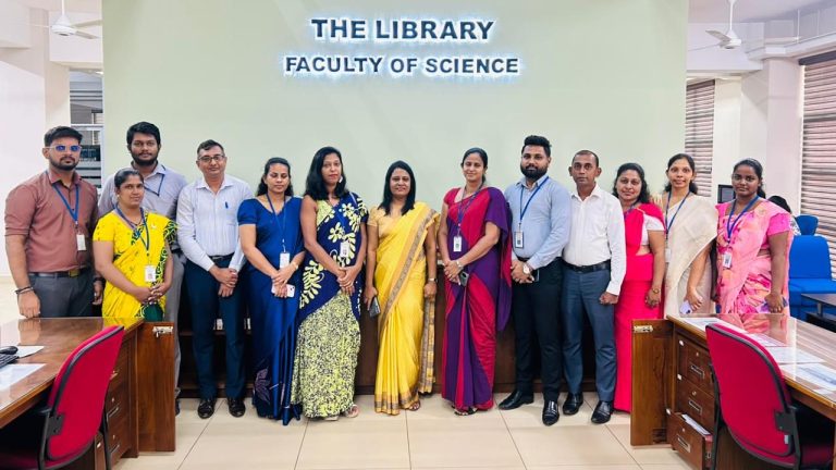 A Group of Officials from the National Library and Documentation Services Board (NLDSB) of Sri Lanka Visits the Science Faculty Library of the University of Colombo.