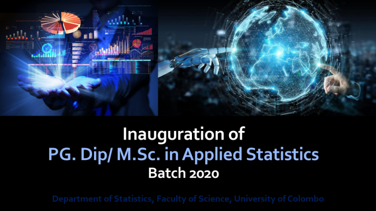 Inauguration of the MSc in Applied Statistics – 2020 Batch