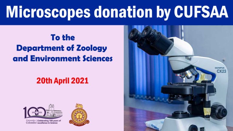Microscopes donation by CUFSAA to the Department of Zoology and Environment Sciences