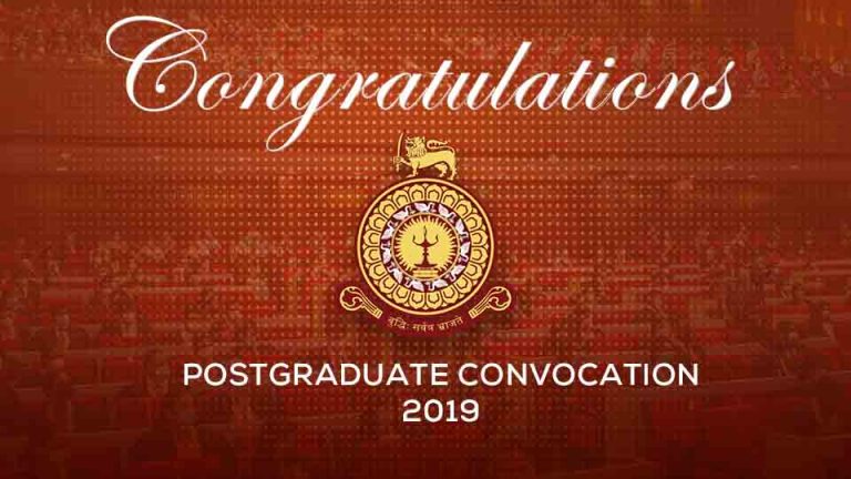 Postgraduate Convocation 2019 – University of Colombo