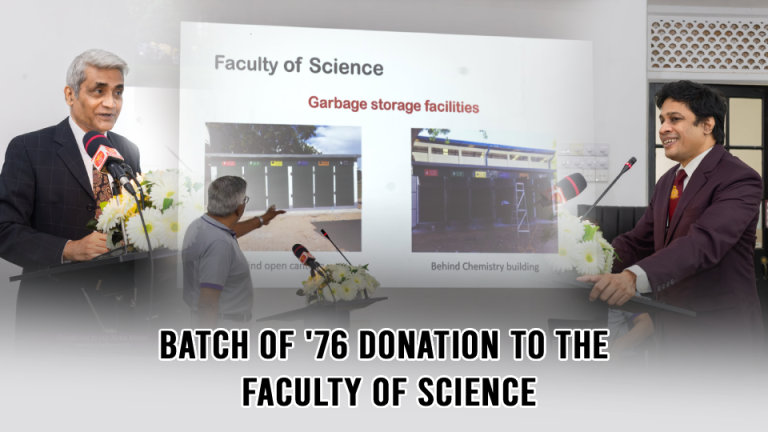 Batch of ’76 Donation to the Faculty of Science