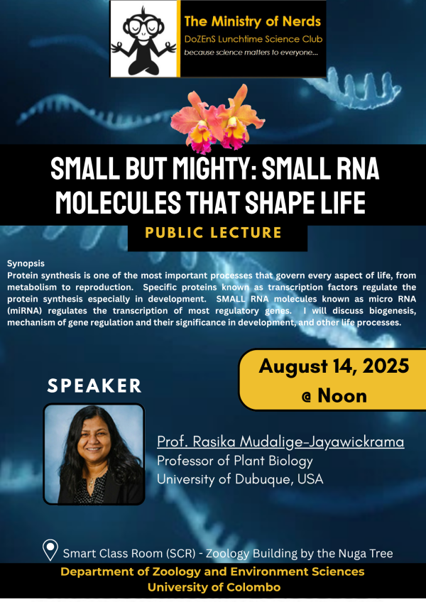 Min of Nerds -Prof Rasika Mudalige on MiRNA